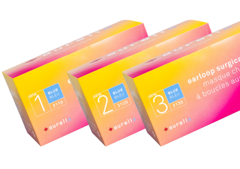 EARLOOP SURGICAL MASKS aureli