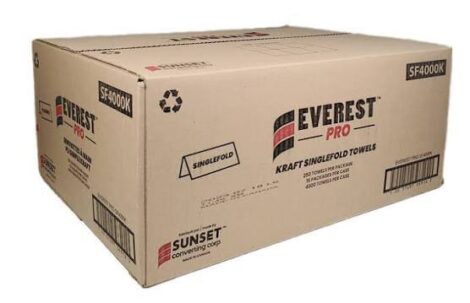 EVEREST PRO – PAPER HAND TOWEL SINGLE FOLD – KRAFT