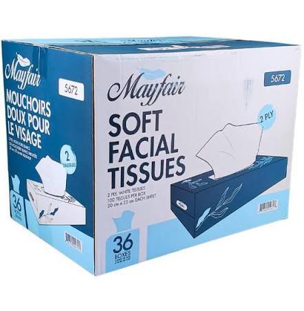 MAYFAIR – 2PLY WHITE FACIAL TISSUE