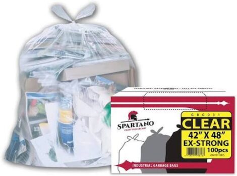 SPARTANO – GARBAGE BAGS – EX STRONG – CLEAR
