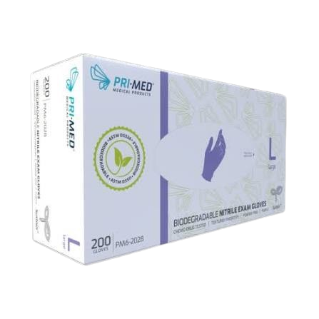 PRI-MED BIODEGRADABLE NITRILE EXAM GLOVES /BOX